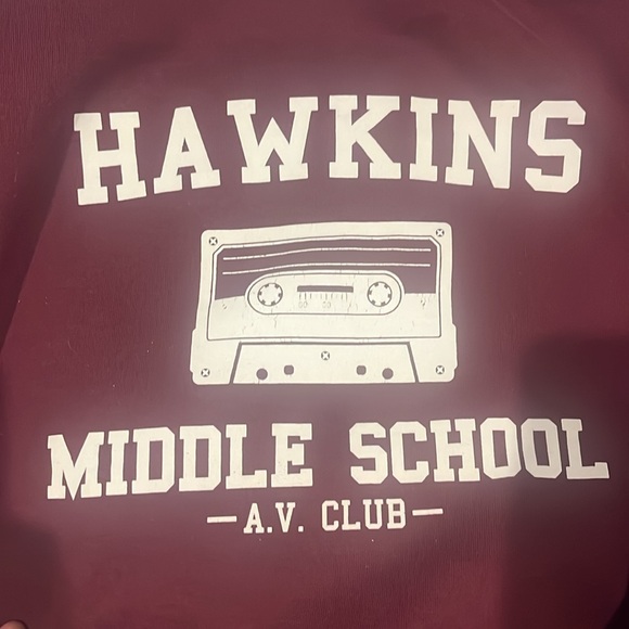 Stranger Things Small Sweatshirt Maroon - Picture 3 of 3
